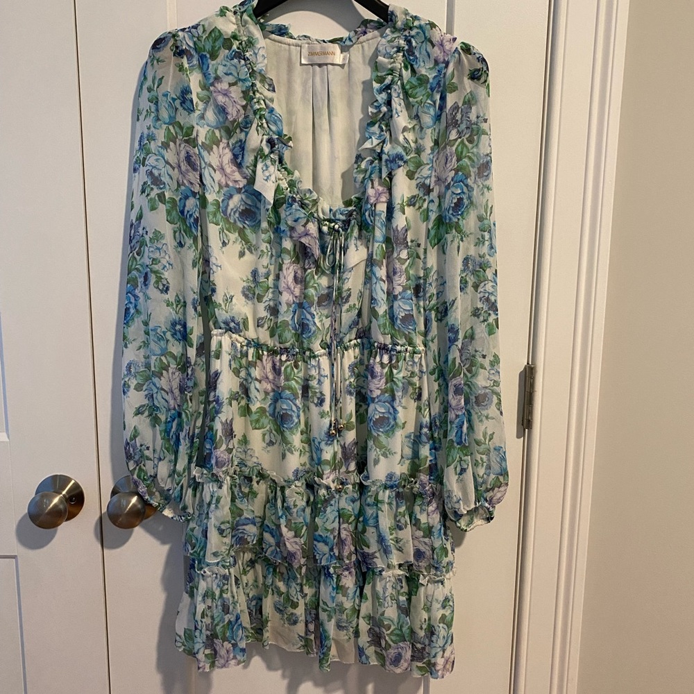 Zimmermann silk floral dress. Size 2